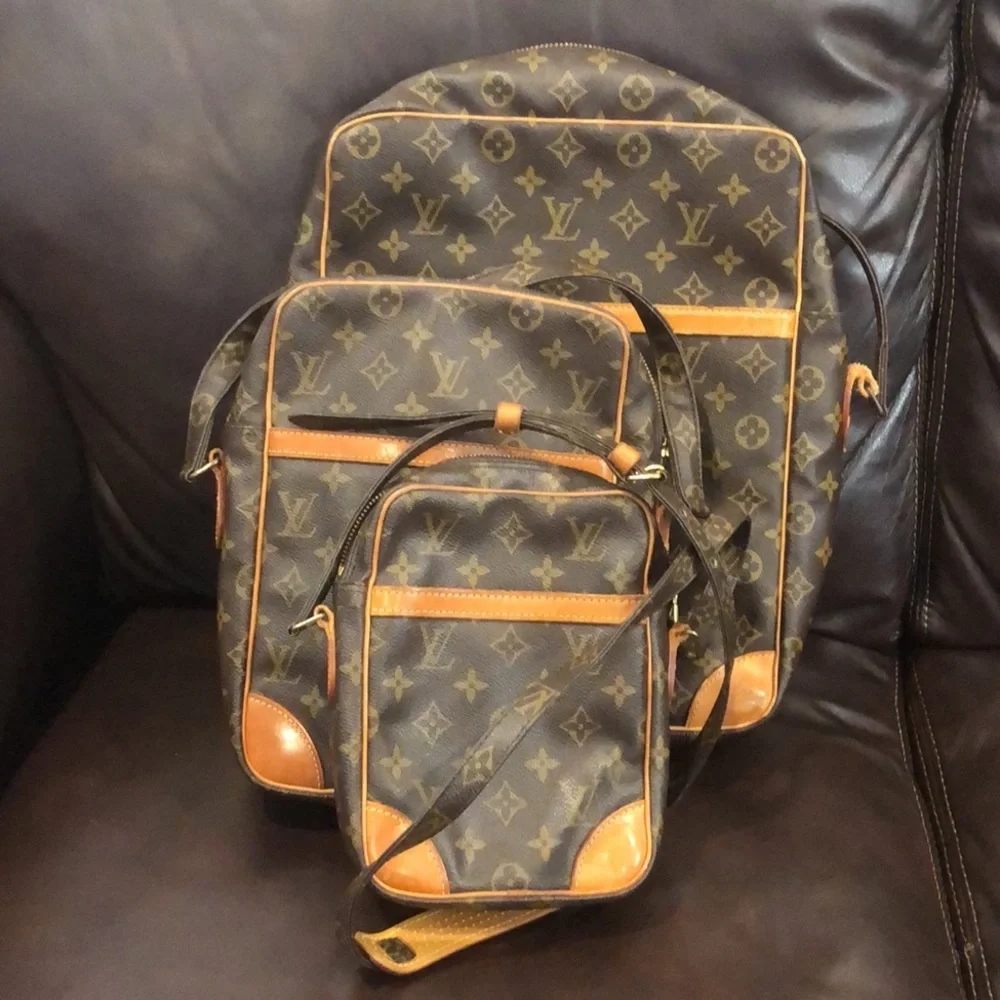 LOUIS VUITTON LV Danube Monogram Crossbody Messenger Bag PM / MM / GM Authentic